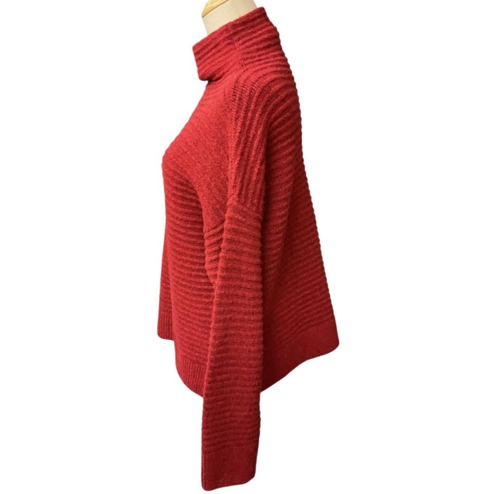 Madewell‎ Women's Belmont Mock Neck Long Sleeve Pullover Sweater Red Size Small - Picture 3 of 7